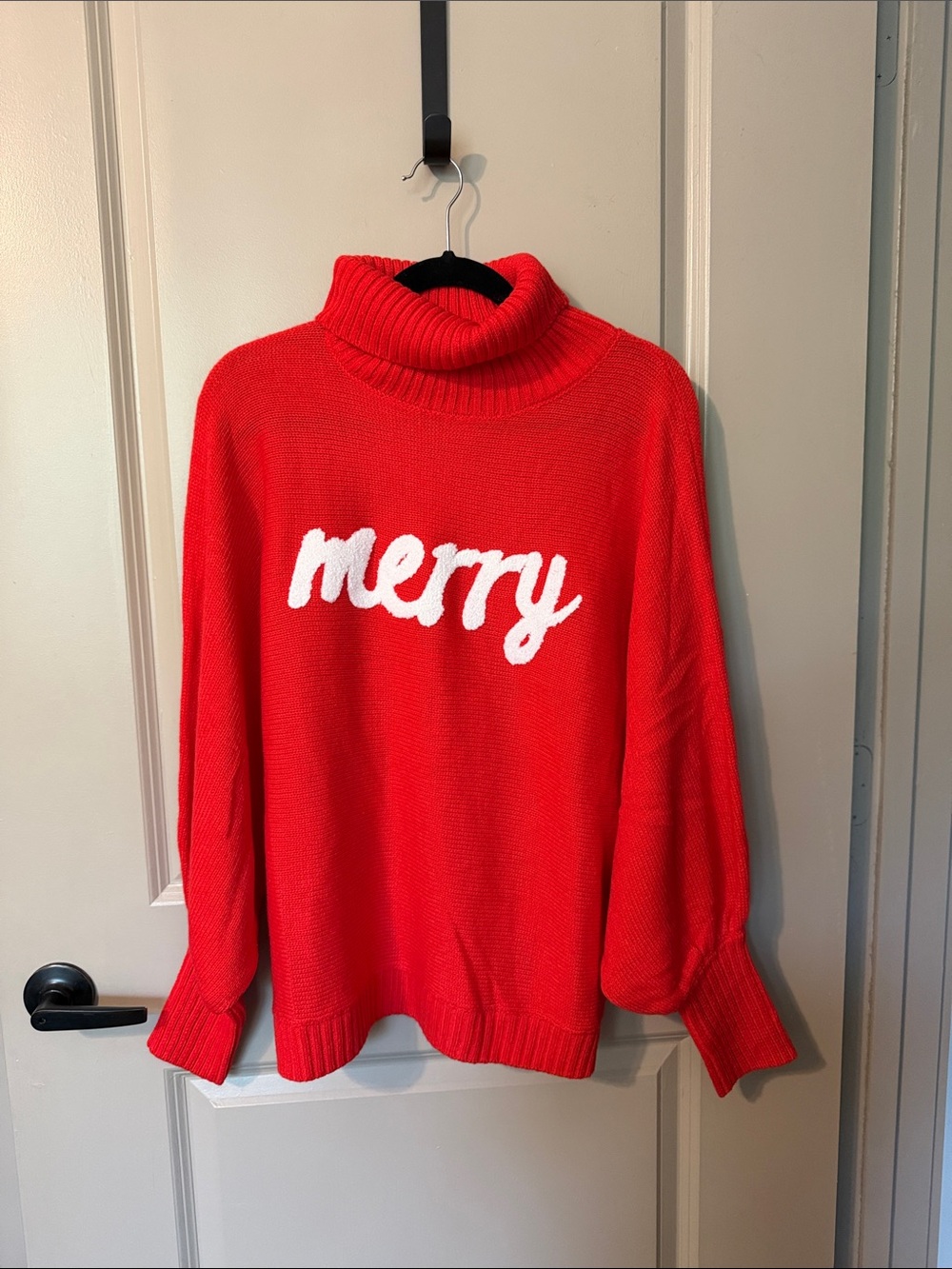 Red 'Merry' Turtleneck Sweater